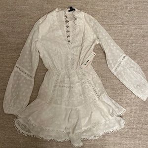 Bloomingdales Aqua White Dress